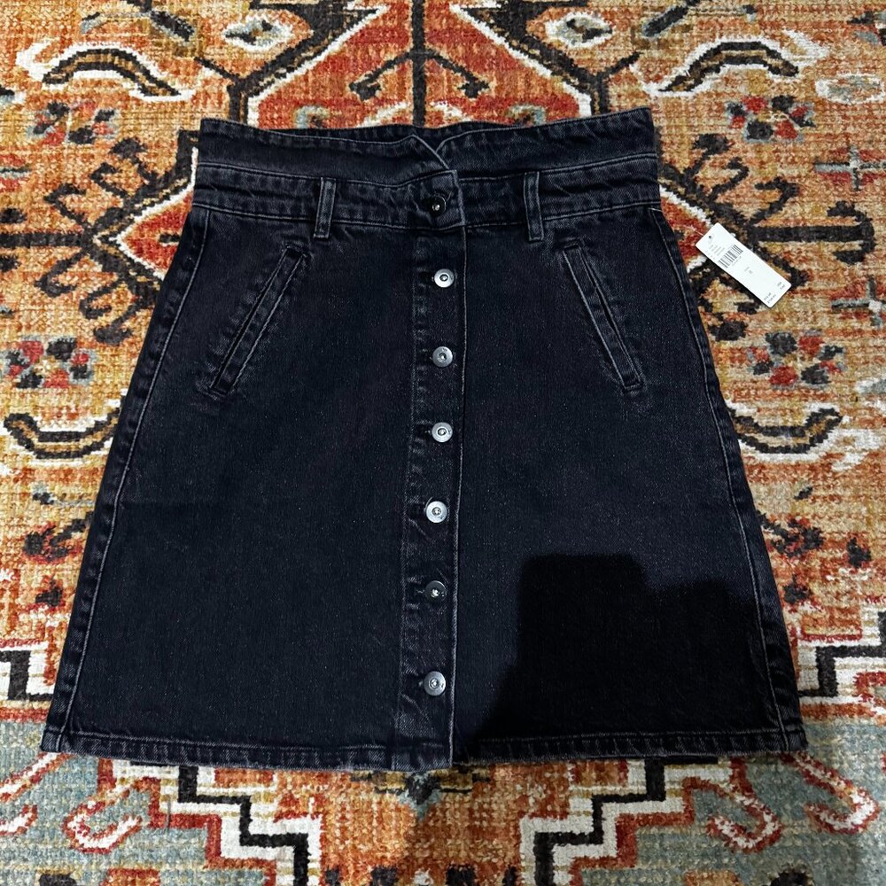 Anthropologie Pilcro and The Letterpress Button Front Denim Skirt, Size 8